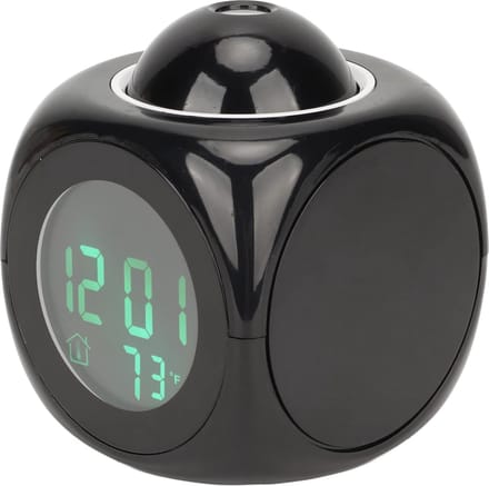 Igoods LCD klok - Digitale Mini Projectieklok - LCD Display - Zwart