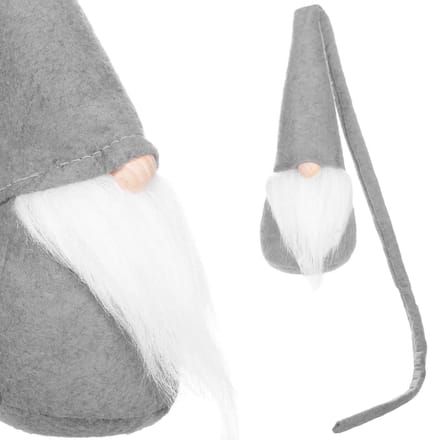 Springos Kerstkabouters | Kerstdwerg | Gnome | Kerstversiering | Grijs | 1 stuk | 85 cm