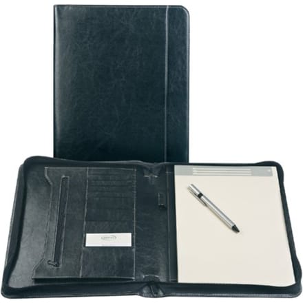 Schrijfmap Brepols Palermo luxe A4 met rits inclusief schrijfblok zwart