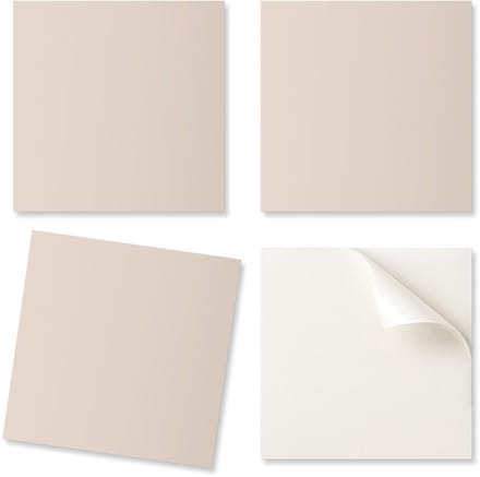 Set vinyltegels met print, perzikkleur, 9x30x30 cm