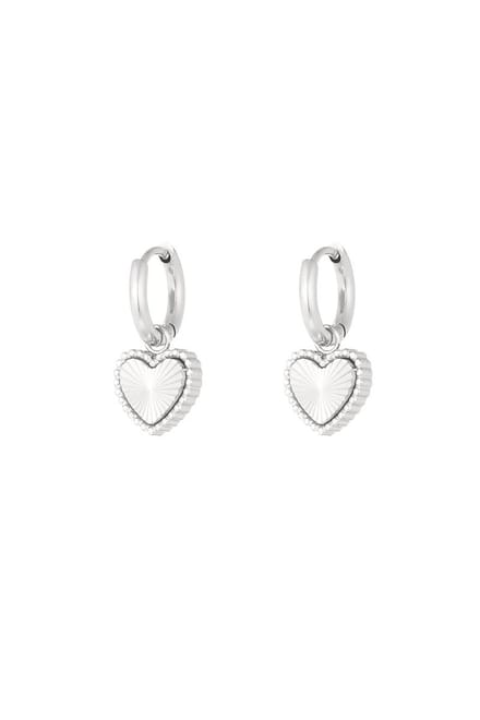 Hope hearts oorbellen zilver Yehwang