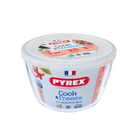 Pyrex - Cook & Freeze Schaal Rond 15 x 10cm - Transparant