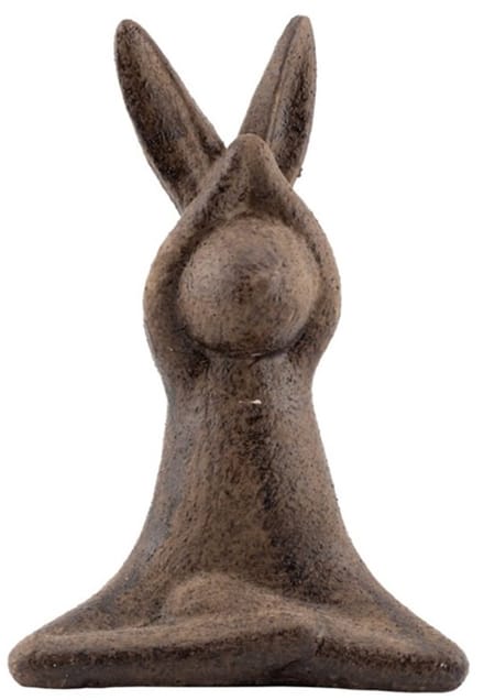 Aardewerk ornament zen konijn 15x6x15,5cm