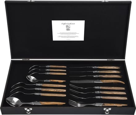 Laguiole Style de Vie Bestekset Luxury Line - 16-delig - Olijfhout
