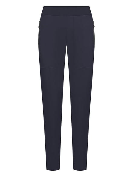 Enkellange Slim Fit jersey broek Van Raffaello Rossi blauw