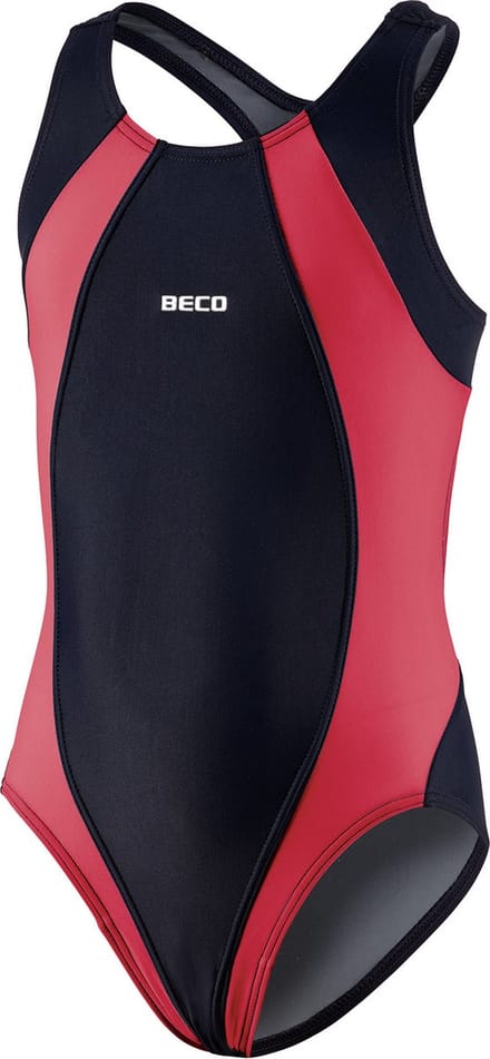 BECO Badpak - Meisjes - Polyamide - Rood/zwart - Maat 164