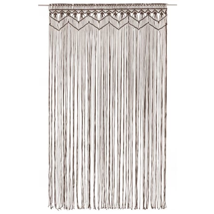 vidaXL - Gordijn - macramé - 140x240 - cm - katoen - taupe