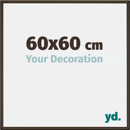 Your Decoration - Fotolijst 60x60 cm - Aluminium - Walnoot Structuur - New York