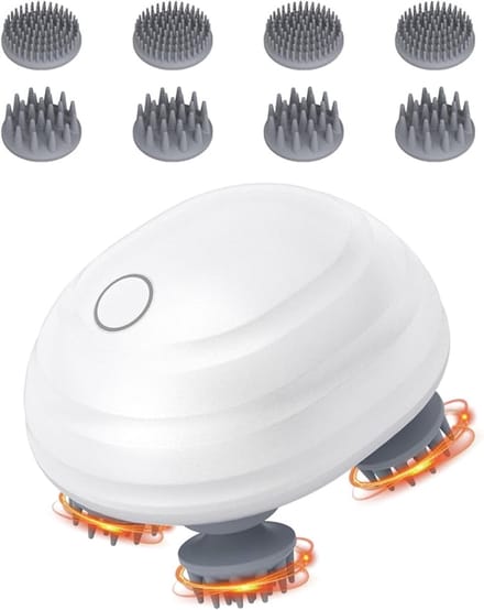 Zyrex® Hoofdmassage - Hoofdmassage Apparaat - Massage Apparaat - 4 Massagetakels - Wit - 15cm x 12cm x 7cm
