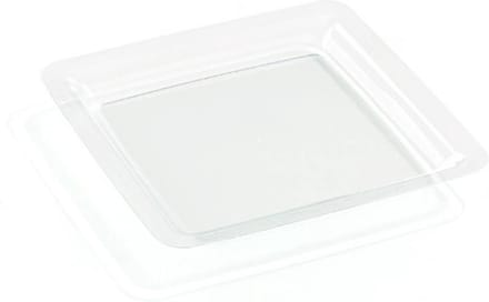 Mozaïk  vierkant bord  - Transparant - 18 x 18 cm - Set van 6