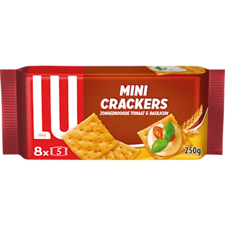 Mini crackers tomaat & basilicum