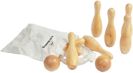 BigJigs houten bowling set - kleurrijk speelgoed voor kinderen.