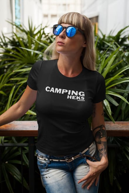 Camping Heks dames T-shirt Maat S zwart shirt