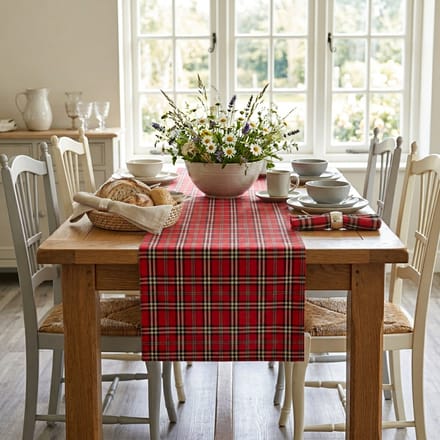 Tafelloper Castle – Rood Geruit – 50x150 cm – Schotse Ruit / Tartan / Kerst