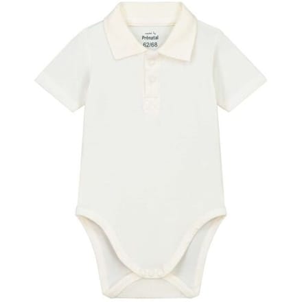 Prénatal romper polo Ivory White 74/80 heren
