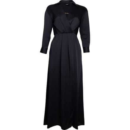PINKO Amanda Abito Satin Black Taglia: 38 | Maxi abiti Outlet | Donna | Nero