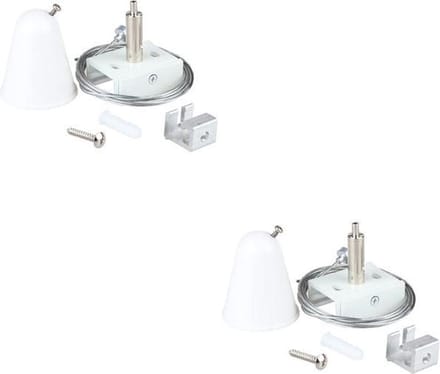 Spanningsrail Ophangset 2 Pack - Facto - 3 Fase - 1 Meter - Wit