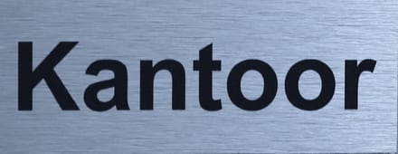 Aluminium-Plaat Kantoor - Deurbord - Infoplaat - 13 x 5 cm