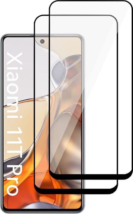 Screenprotector geschikt voor Xiaomi Mi 11T Pro - Beschermglas Full - Glas Screen Protector - 2 Stuks