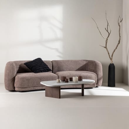 Fjôrd 3-zitsbank Cielo Organisch Bruin Bouclé