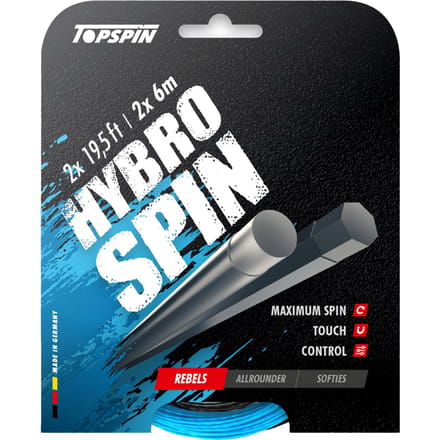 Topspin Hybro Spin 2 X 6m Set Snaren-Lichtblauw