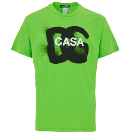 T-Shirt in Green Fluo DG Begin Dolce & Gabbana