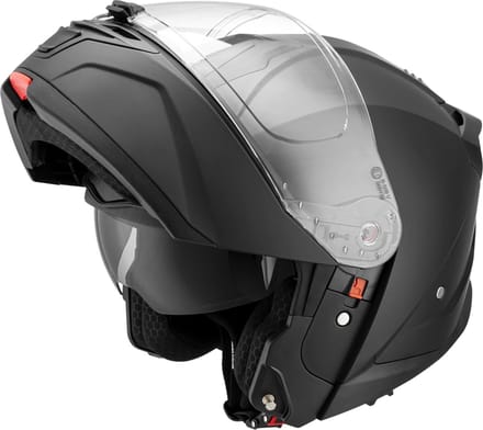 BEON B711 Motorhelm - S - Systeemhelm met Zonnevizier - Verstelbare integraalhelm - Jethelm - Mat Zwart