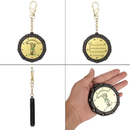 CAITON 18 Holes Golf Score Slag Shot Teller Houder met Clip Sleutelhanger Accessoires