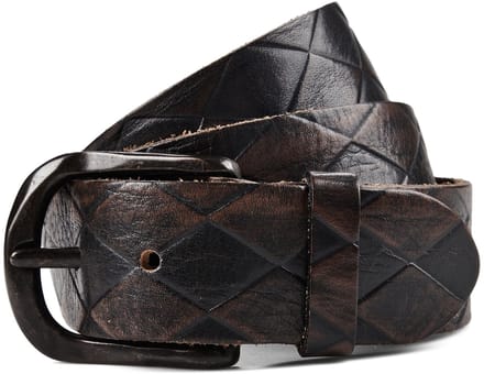 b.belt Riem Ledergürtel W90 Grau Taupe - Anthrazit Grau Bruine Veelkleurig