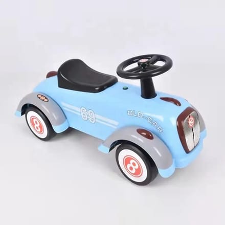 Loopauto Old Skool Lichtblauw, Loopauto Retro