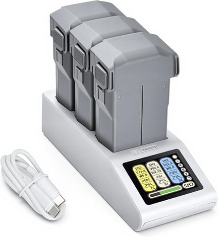 Acculader Display - Batterijlader Oplaadstation - Drone Accu's Opladen - Laadt 3 Accu's Tegelijk