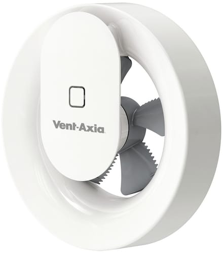 Badkamerventilator Vent-Axia Lo-Carbon Svara met vocht- en lichtsensor 100 mm (app-gestuurd) wit
