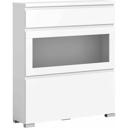 Shoelove schoenenkast vitrine wit NB - 27x95x109cm