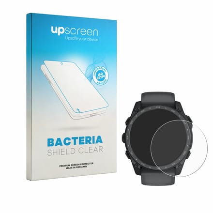 upscreen - Screenprotector voor Garmin Tactix 8 Amoled Cerakote (51 mm) - Folie Beschermfolie transparant antibacterieel