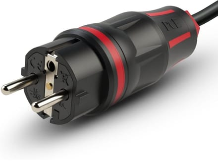 PCE 05721-sr Stekker met randaarde 250 V Zwart/rood IP54