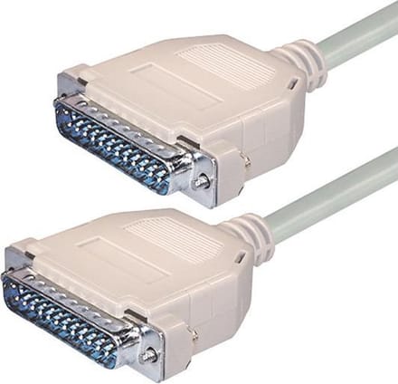 Seriële RS232 null modemkabel 25-pins SUB-D (m) - 25-pins SUB-D (m) - 5 meter