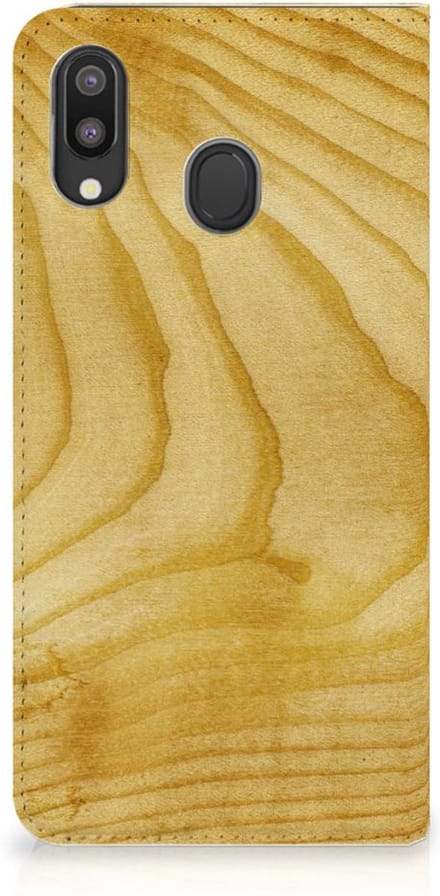 Samsung Galaxy M20 Book Wallet Case Licht Hout