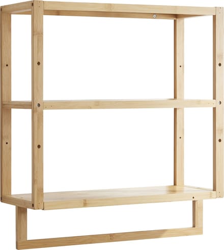 Handdoekrek Östra voor wandmontage 58,5x52x21 cm bamboe