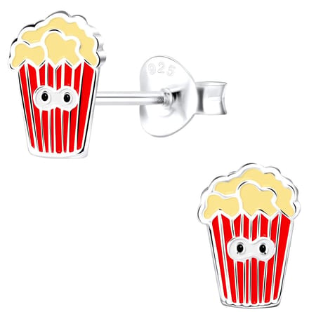 Joy|S - Zilveren popcorn oorbellen - 5 x 7 mm