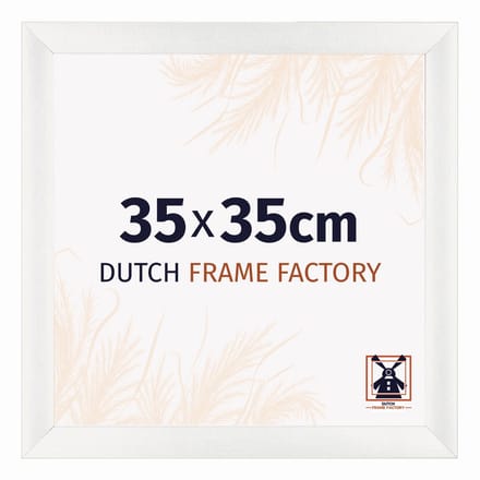 Fotolijst 35x35 cm - MDF - Wit Geveegd - Praag