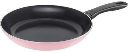 Roze 24cm braadpan met keramische antiaanbaklaag en Thermopoint indicator