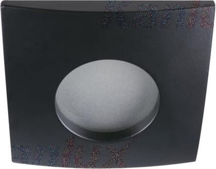 IP44 LED inbouwspot Gry -Vierkant Zwart -Extra Warm Wit -Dimbaar 3W -Philips