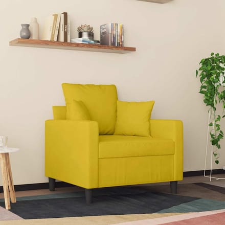 vidaXL - Fauteuil - 60 - cm - fluweel - geel