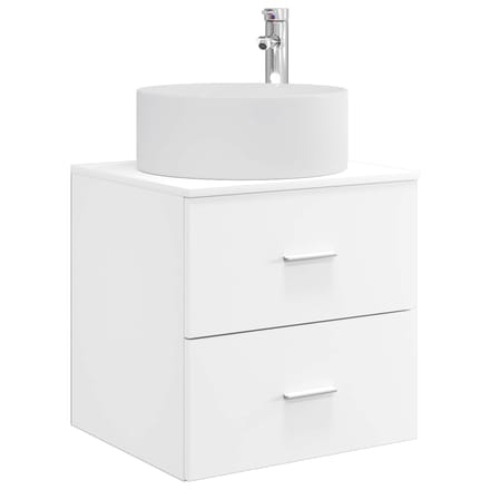 vidaXL Wandgemonteerde wastafelmeubel Wit 49,5 x 44,5 x 65,5 cm
