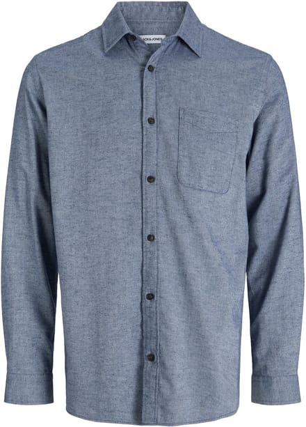JACK&JONES ESSENTIALS - JJECLASSIC MELANGE SHIRT L/S NOOS Heren Overhemd