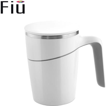 Fiu 470ml Elegante Niet-vallende Isolatie Zuignap Water Thee Koffie Kop Mok Wit Innovatie Magie white