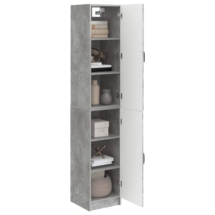 vidaXL - Kast - Set - 2 - st - Betongrijs - Bewerkt - hout