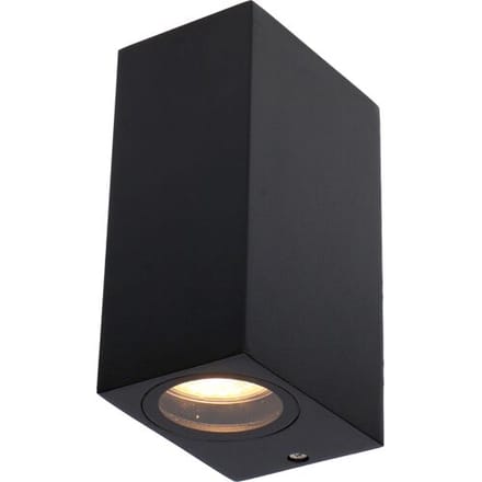 LED's Light LED Buitenlamp met GU10 fitting - Rechthoek - IP44 - Zwart - Model Milaan