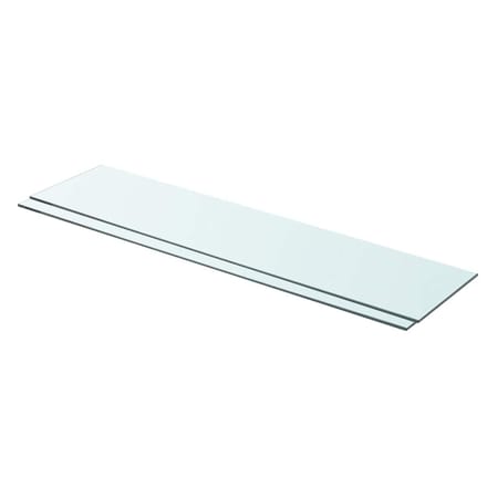 vidaXL - Schappen - 2 - st - 90x20 - cm - glas - transparant