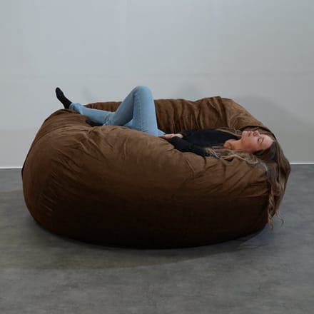 Bananair - Zitzak XXL afneembare hoes - microsuède - Bruin - 180 cm